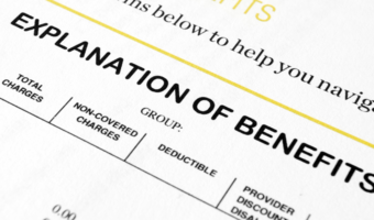 Explanation of benefits form.