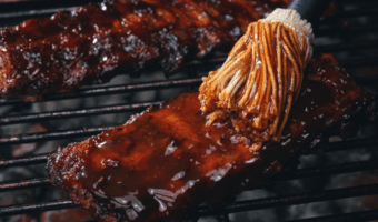 Sugar-Free Barbecue Sauce on ribs.