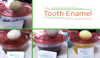 Watch how we use eggshells to demonstrate which beverages have the most tooth enamel-staining power.