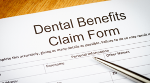 An image of a form that reads "Dental Benefits Claim Form".